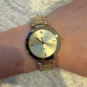Anne Klein Gold-Tone Diamond Accent Watch